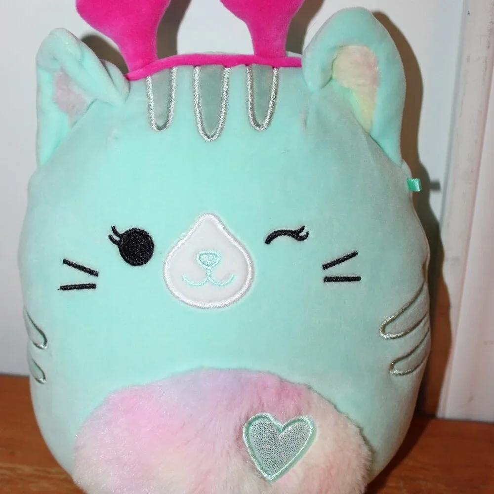 Squishmallows, Lot of 3 , Gal the Unicorn, Tracey the Zebra, Corrina the Cat
